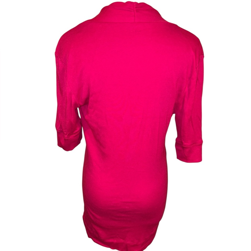 Express pink y2k V-Neck sweater T-shirt blouse size large - Picture 3 of 7